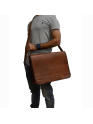 Men's Office Crossbody Genuine Leather Full Flap Shoulder Messenger  Bag